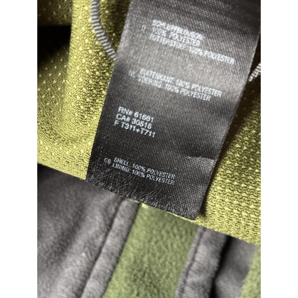 The North Face Jacket Mens Large Green Fleece WindWall Full Zip Hiking Outdoor